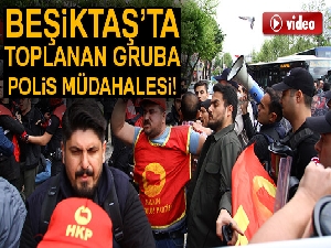 Taksim'e yürümek için Beşiktaş'ta toplanan gruba polis müdahale etti