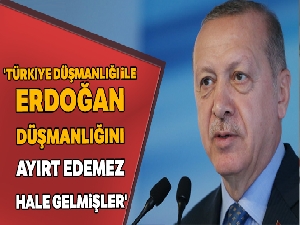 Cumhurbaşkanı Erdoğan: 'Türkiye düşmanlığı ile Erdoğan düşmanlığını ayırt edemez hale gelmişler'