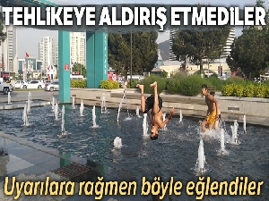 Süs havuzlarında tehlikeli eğlence