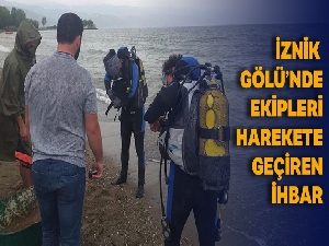 İznik gölünde heyecan veren ihbar, ekipleri harekete geçirdi