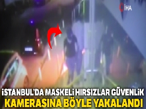 Esenyurt'ta iş yerine giren maskeli hırsızlar güvenlik kamerasında