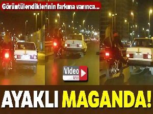 E-5 karayolunda ilginç görüntü