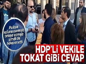 Amirine 'çete' diyen Aydeniz'e polisten tokat gibi cevap