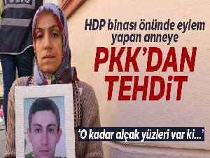 PKK, HDP önünde eylem yapan Ayşegül Biçer'i kızları üzerinden tehdit etti