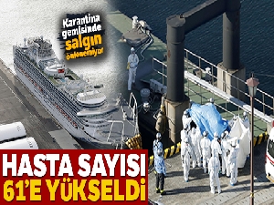 Japonya'daki karantina gemisinde salgın önlenemiyor