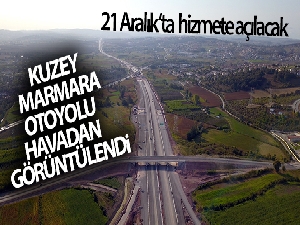 21 Aralık 2020 tarihinde hizmete açılacak Kuzey Marmara Otoyolu havadan görüntülendi