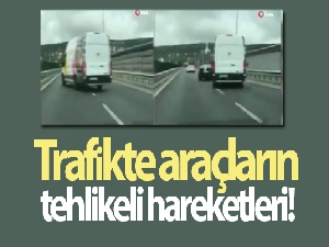 Beykoz'da trafikte araçların tehlikeli hareketleri kameralara yansıdı
