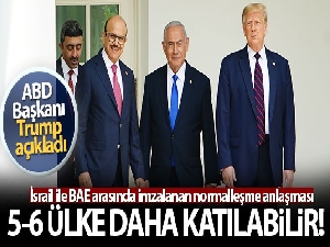 ABD Başkanı Trump: 'İsrail ile anlaşmaya 5-6 ülke daha katılabilir'