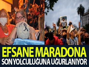Futbolun efsane ismi Maradona son yolculuğuna uğurlanıyor
