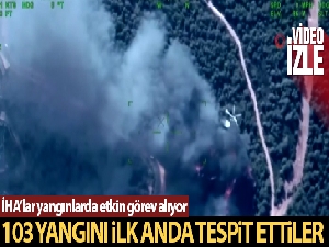 Savunma Sanayii Başkanı Demir, yangınlarda görev alan İHA'lardan görüntüler paylaştı
