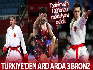 Türkiye'den ard arda 3 bronz madalya!