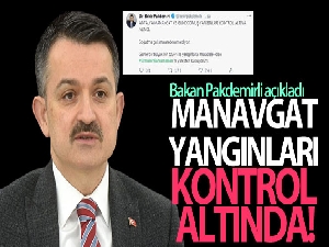 Bakan Pakdemirli, Manavgat yangınının kontrol altına alındığını duyurdu