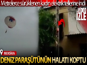 Meksika'da deniz paraşütünün halatı koptu