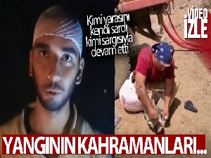 Basınçlı boruyla kafasından yaralandı, söndürme çalışmalarına devam etti