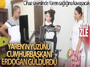 Cumhurbaşkanı Erdoğan, Serebral Palsi Hastası Yaren'in yüzünü güldürdü