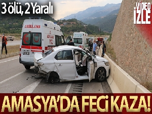Amasya'da feci kaza