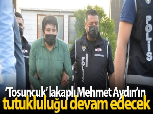 ‘Tosuncuk' lakaplı Mehmet Aydın'ın tutukluluğu devam edecek