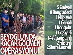 Beyoğlu'nda kaçak göçmen operasyonu: 35 yabancı şahıs yakalandı