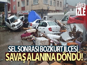 Sel sonrası Bozkurt ilçesi savaş alanına döndü