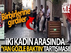 Taksim Meydanı'nda kıskançlık kavgası kamerada