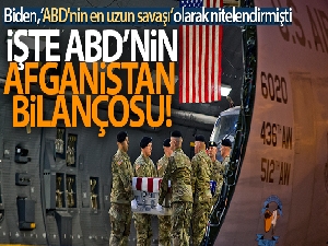 ABD'nin Afganistan'daki 20 yıllık savaşının bilançosu: 172 bin can kaybı, 2 trilyon dolar maliyet