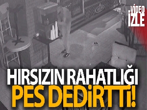 Esenyurt'ta pişkin hırsız soyduğu dükkanda yorulunca limonata içti