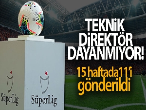 Süper Lig'de 15 haftada 11 teknik adam gönderildi