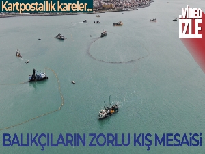 İstanbul'daki balıkçıların kış mesaisi