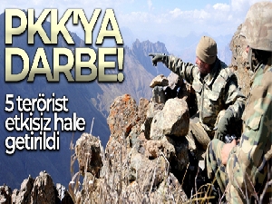 Irak'ın kuzeyinde PKK'ya darbe: 5 terörist etkisiz hale getirildi