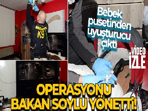 Süleyman Soylu'nun yönettiği operasyonda uyuşturucular bebek pusetinden çıktı