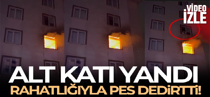 Bursa'da ev alev alev yandı... Komşusu film izler gibi izledi