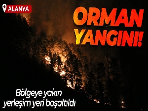 Alanya'daki orman yangınına yakın yerleşim yeri boşaltıldı