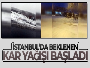 İstanbul'da beklenen kar yağışı başladı !