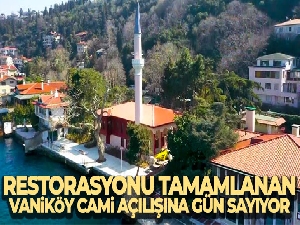 Yeniden ibadete açılmak için gün sayan tarihi Vaniköy Camii havadan görüntülendi