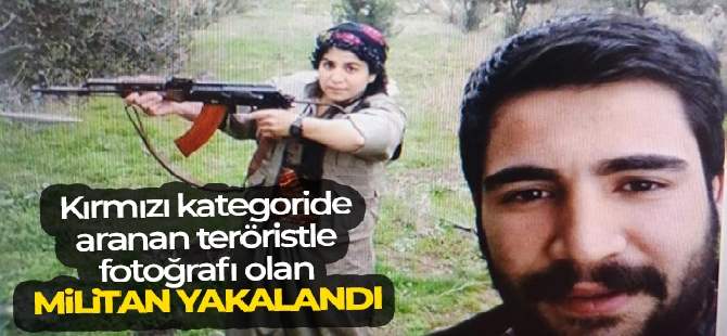 Kırmızı kategoride aranan teröristle fotoğrafı olan militan Afyonkarahisar'da yakalandı