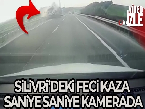 Silivri TEM'deki kamyon kazasıyla ilgili yeni görüntüler ortaya çıktı