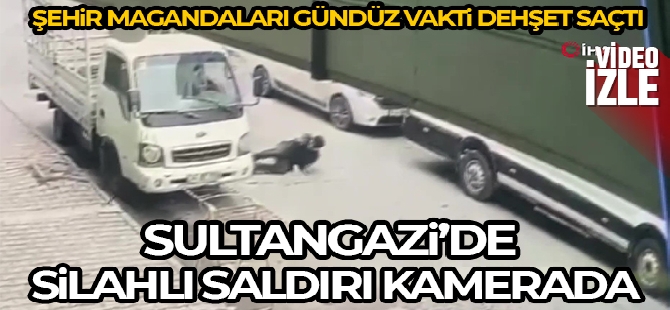 Sultangazi'de sokak ortasında silahlı saldırı anı kamerada