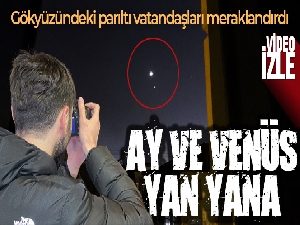 Gökyüzündeki parıltı vatandaşları meraklandırdı
