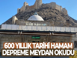 Gaziantep'te 600 yıllık tarihi hamam depreme meydan okudu