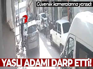 Bandırma'da yaşlı adamı darp etti, güvenlik kameralarına yansıdı