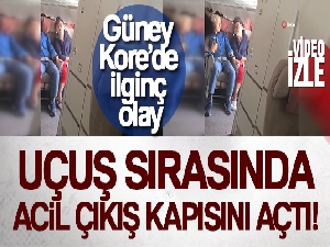 Güney Kore'de uçuş sırasında kapıyı açan yolcu gözaltına alındı