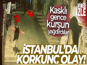 İstanbul'da korkunç cinayet kamerada: Kasklı gence kurşun yağdırdılar