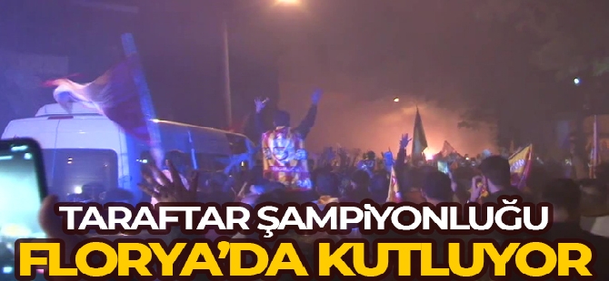 Galatasaray taraftarı şampiyonluğu Florya Metin Oktay Tesisleri'nde kutluyor