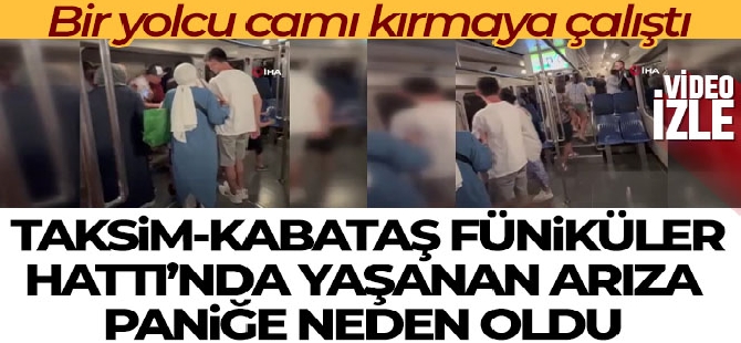 Taksim-Kabataş Füniküler Hattı'nda yaşanan arıza paniğe neden oldu