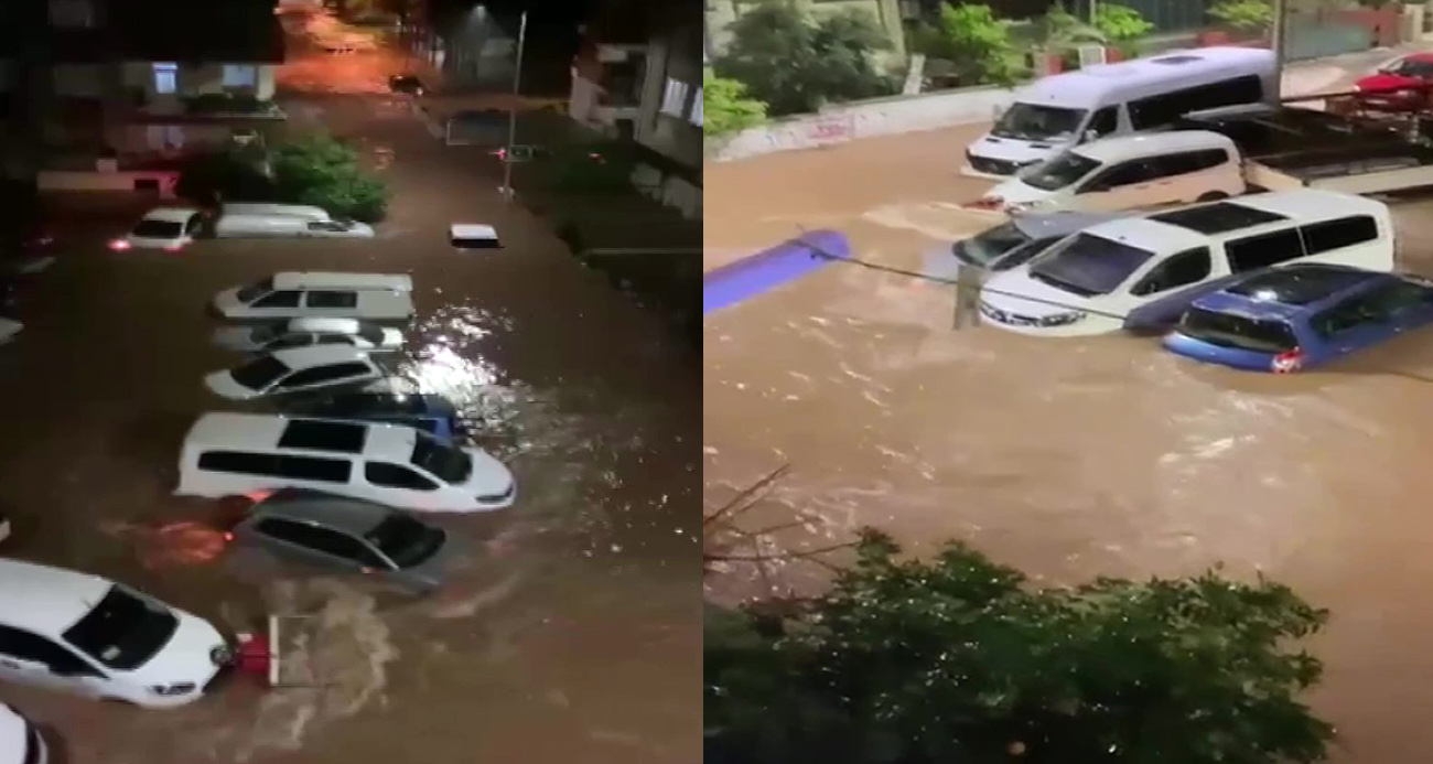 Antalya’da sel! Araçlar sulara gömüldü, okullar tatil edildi