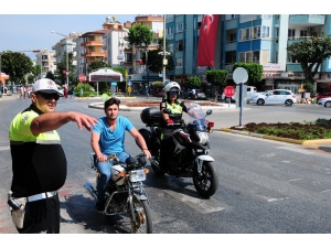 Alanya Polisinden Motosiklet Denetimi