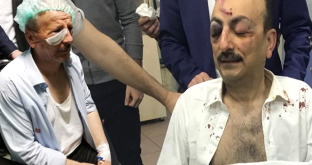 Ankara'da Saadet Partliler Ile Mhp'liler Arasında Sopalı Kavga Çıktı, Milletvekili Adayı Hastanelik Oldu