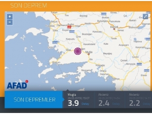 Muğla’da 3.9 Büyüklüğünde Deprem Meydana Geldi