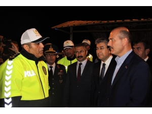 İçişleri Bakanı Soylu Eskişehir’de Trafik Denetimine Katıldı