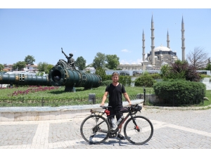 Bisikletli Seyyah 8 Günde İzmir’den Edirne’ye Geldi